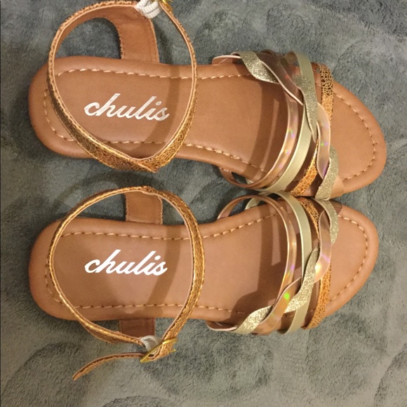Rose gold kids sandals - Picture 2 of 3